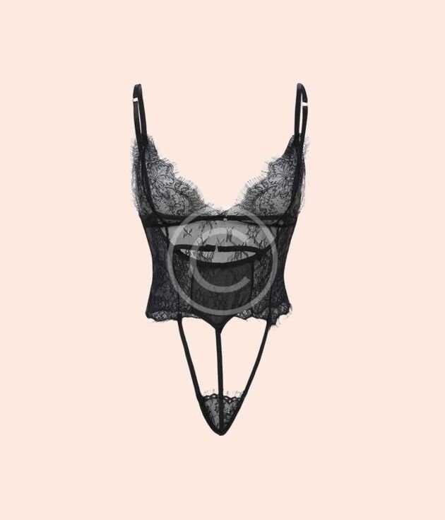 Sheer lace bodysuit