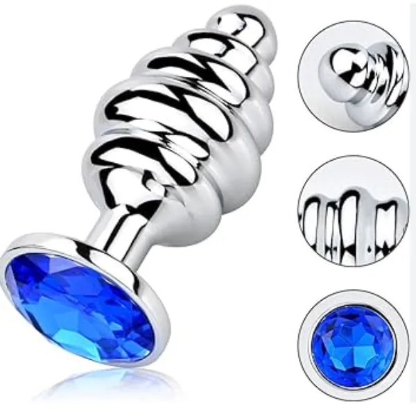 Premium Stainless Steel Butt Plug with Crystal – Luxury Anal Toy for Beginners & Advanced Users - Image 4