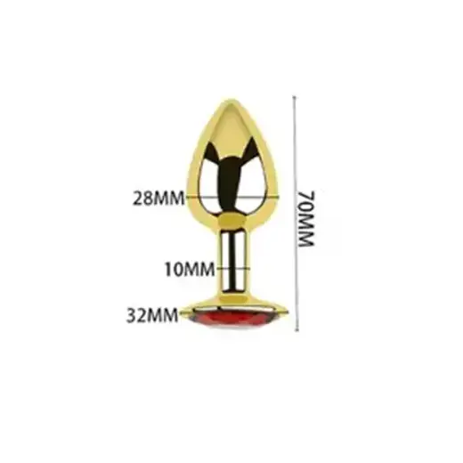 Small Golden Luxury Round Shaped Anal Butt Plug - Image 3