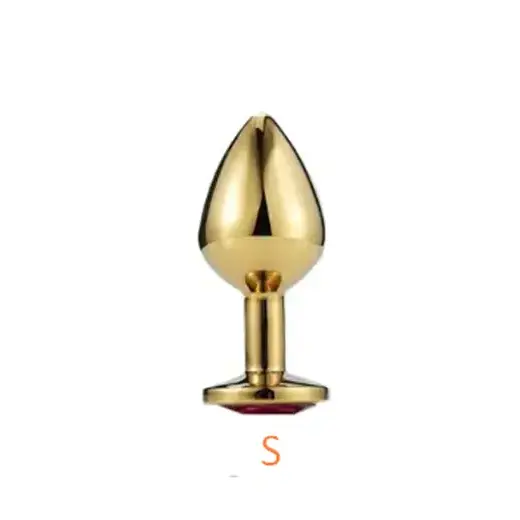 Small Golden Luxury Round Shaped Anal Butt Plug - Image 2