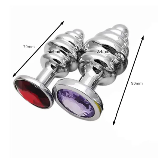Premium Stainless Steel Butt Plug with Crystal – Luxury Anal Toy for Beginners & Advanced Users - Image 3