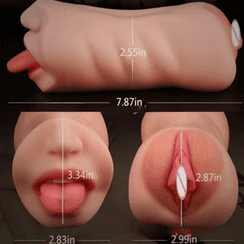 3D Double Pussy and Mouth Male Masturbators