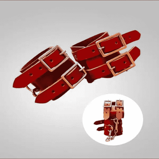 Shades of Brown Leather Wrist Restraints – Premium Quality Genuine Leather Handcuffs